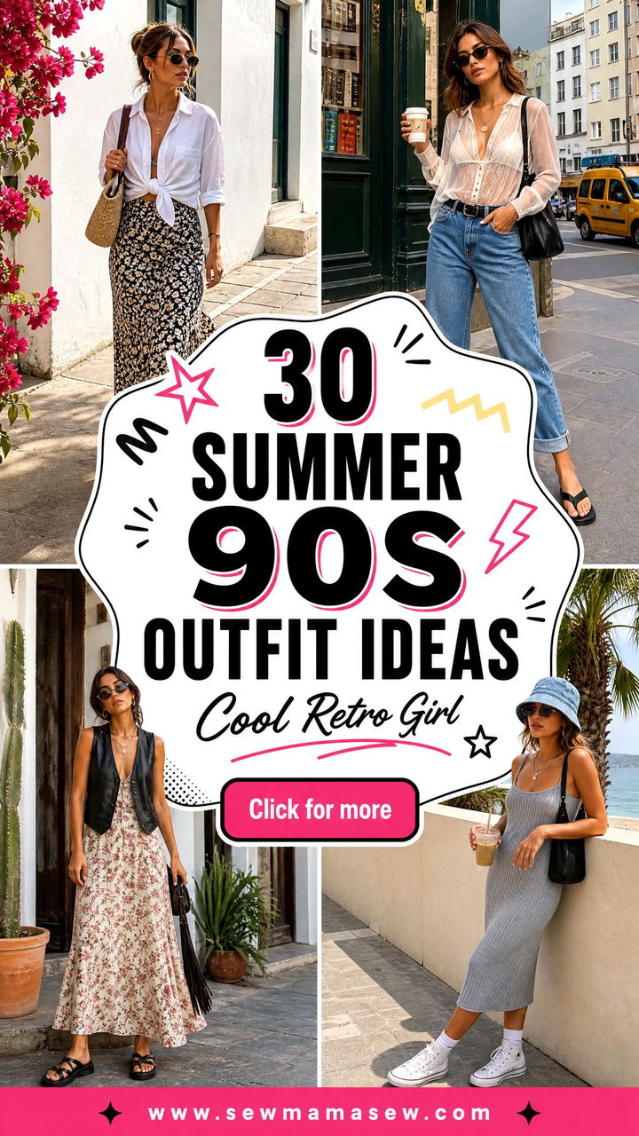 30 Summer 90s Outfit Ideas For Cool Retro Girl Style - 30 Summer 90s Outfit Ideas For Cool Retro Girl Style