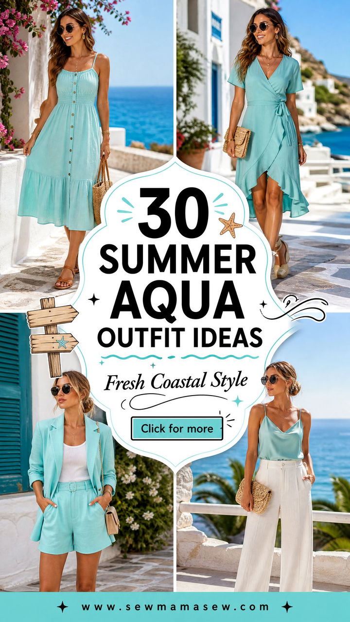 30 Summer Aqua Outfit Ideas For Fresh Coastal Style - 30 Summer Aqua Outfit Ideas For Fresh Coastal Style