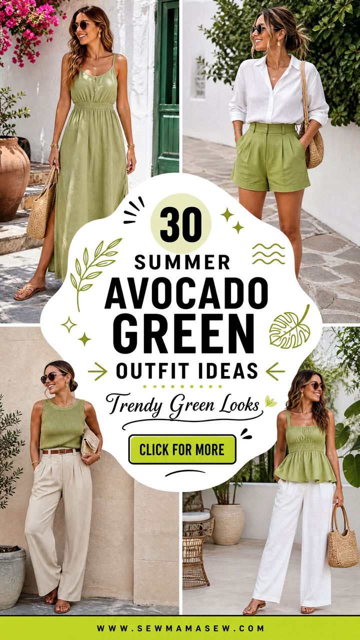30 Summer Avocado Green Outfit Ideas For Trendy Looks - 30 Summer Avocado Green Outfit Ideas For Trendy Looks