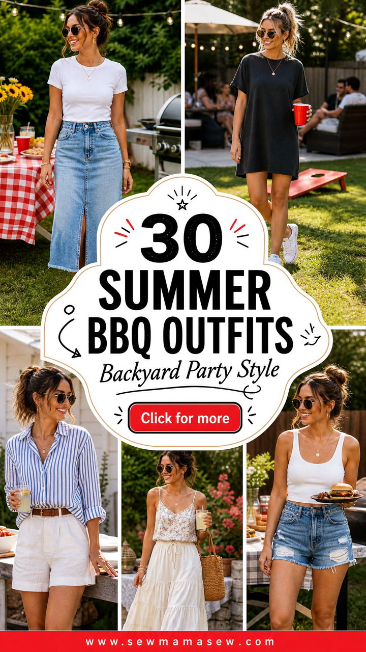 30 Summer BBQ Outfits for Fresh Backyard Party Style Ideas - 30 Summer BBQ Outfits for Fresh Backyard Party Style Ideas