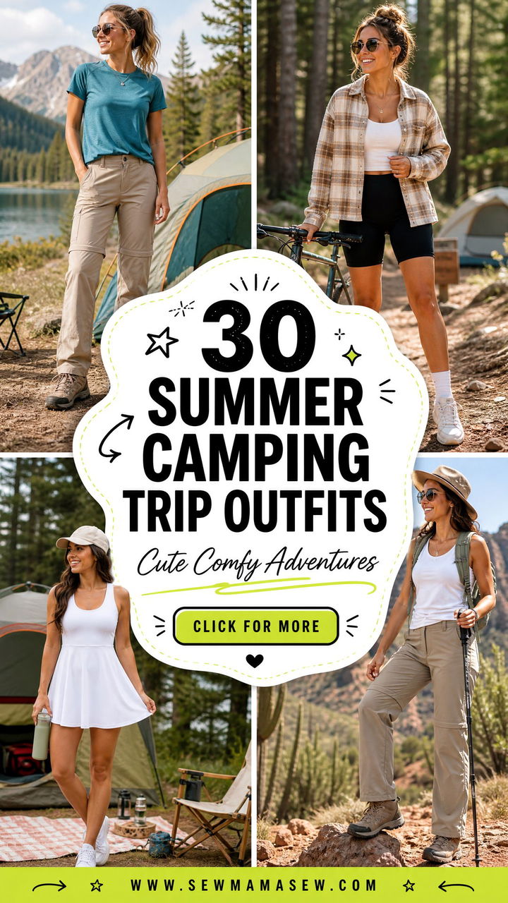 30 Summer Camping Trip Outfits for Cute Comfy Adventures - 30 Summer Camping Trip Outfits for Cute Comfy Adventures