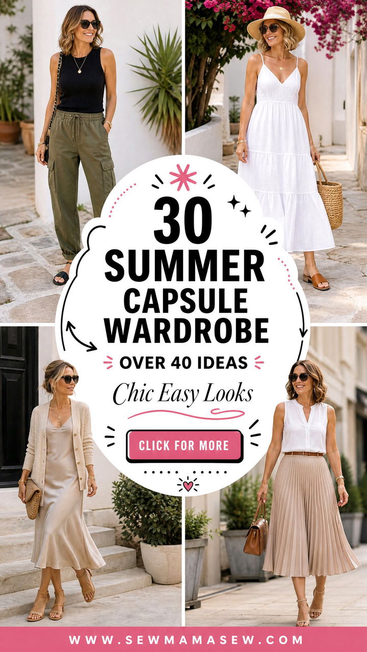 30 Summer Capsule Wardrobe Over 40 Ideas for Chic Ease - 30 Summer Capsule Wardrobe Over 40 Ideas for Chic Ease