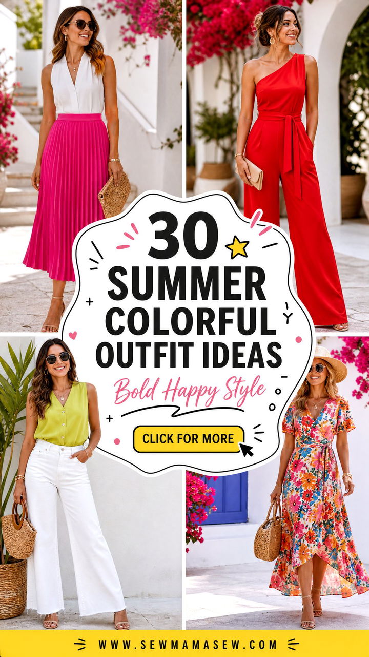 30 Summer Colorful Outfit Ideas for Bold Happy Style Now - 30 Summer Colorful Outfit Ideas for Bold Happy Style Now
