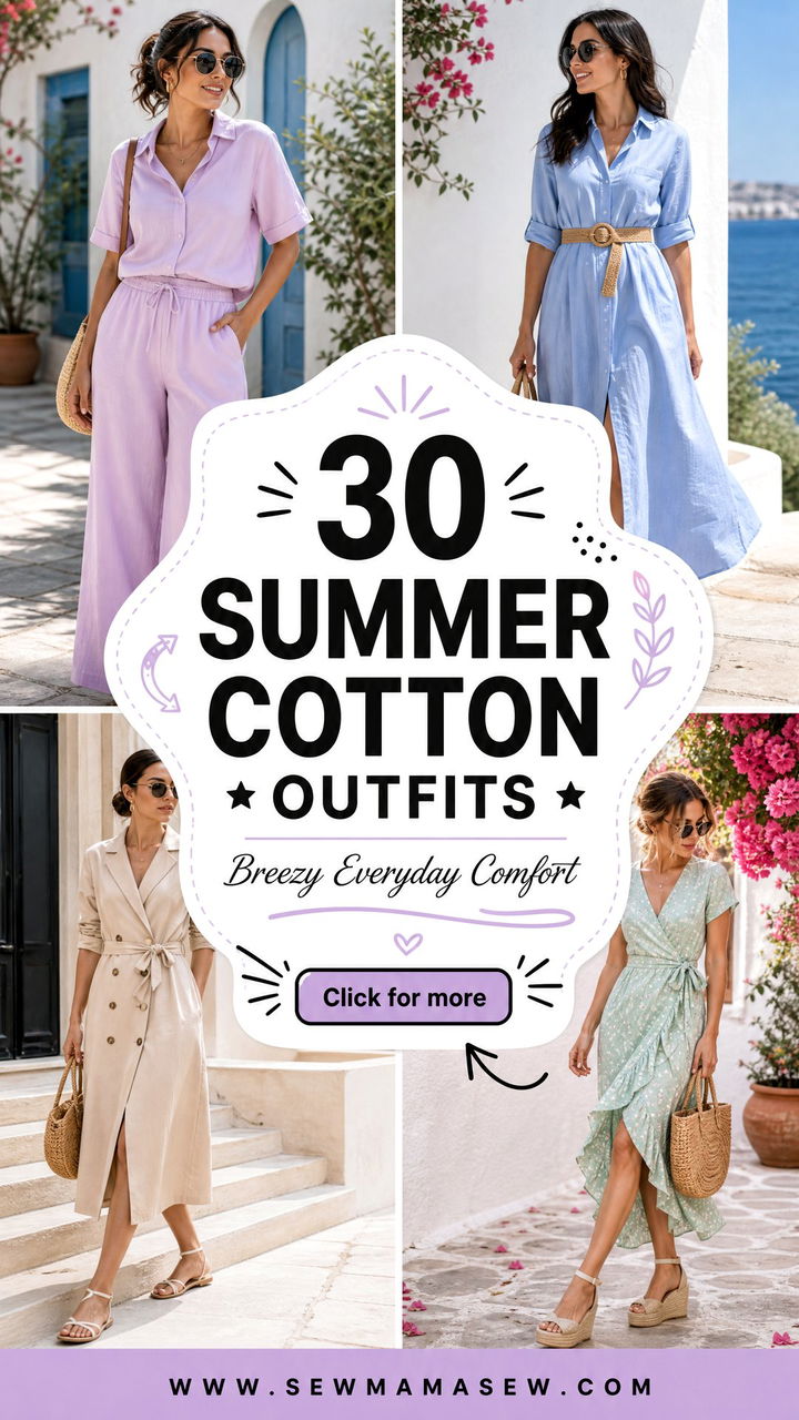 30 Summer Cotton Outfits for Breezy Everyday Comfort Looks - 30 Summer Cotton Outfits for Breezy Everyday Comfort Looks