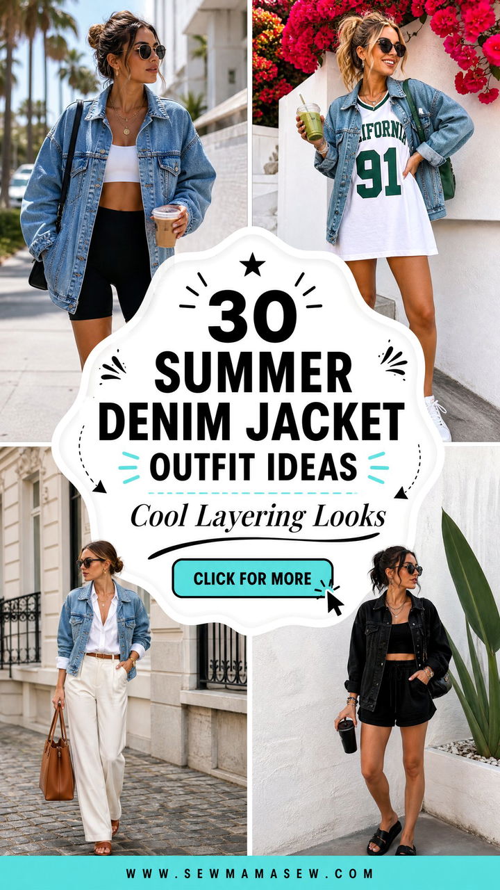 30 Summer Denim Jacket Outfit Ideas Cool Layering Looks - 30 Summer Denim Jacket Outfit Ideas: Cool Layering Looks