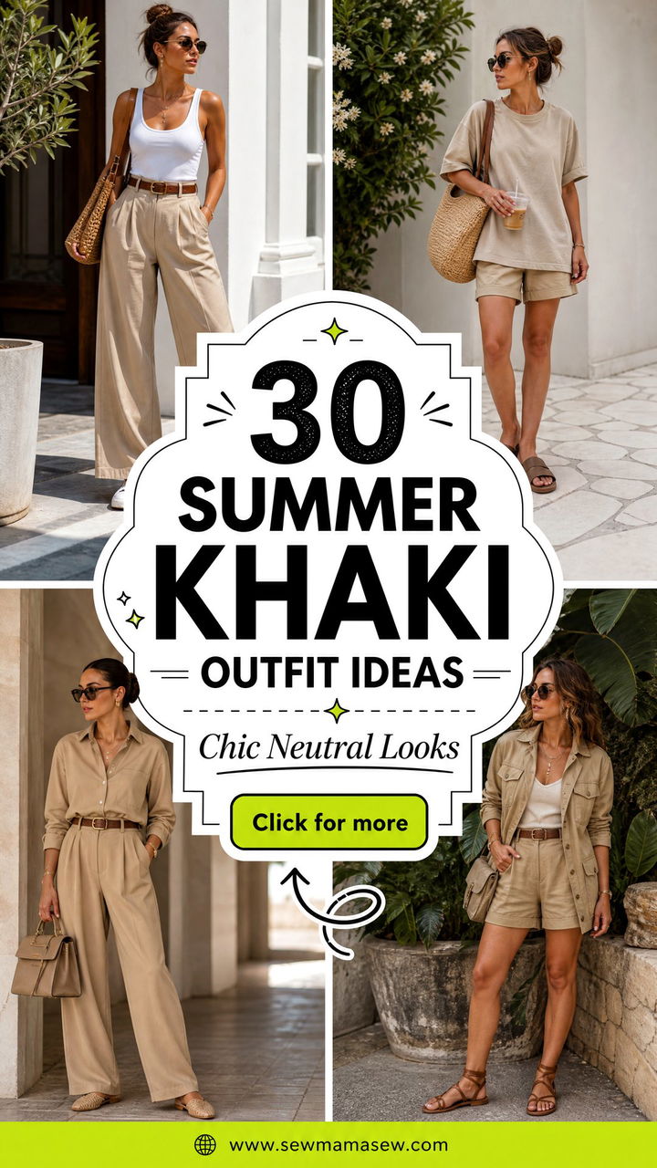 30 Summer Khaki Outfit Ideas for Chic Neutral Looks - 30 Summer Khaki Outfit Ideas for Chic Neutral Looks
