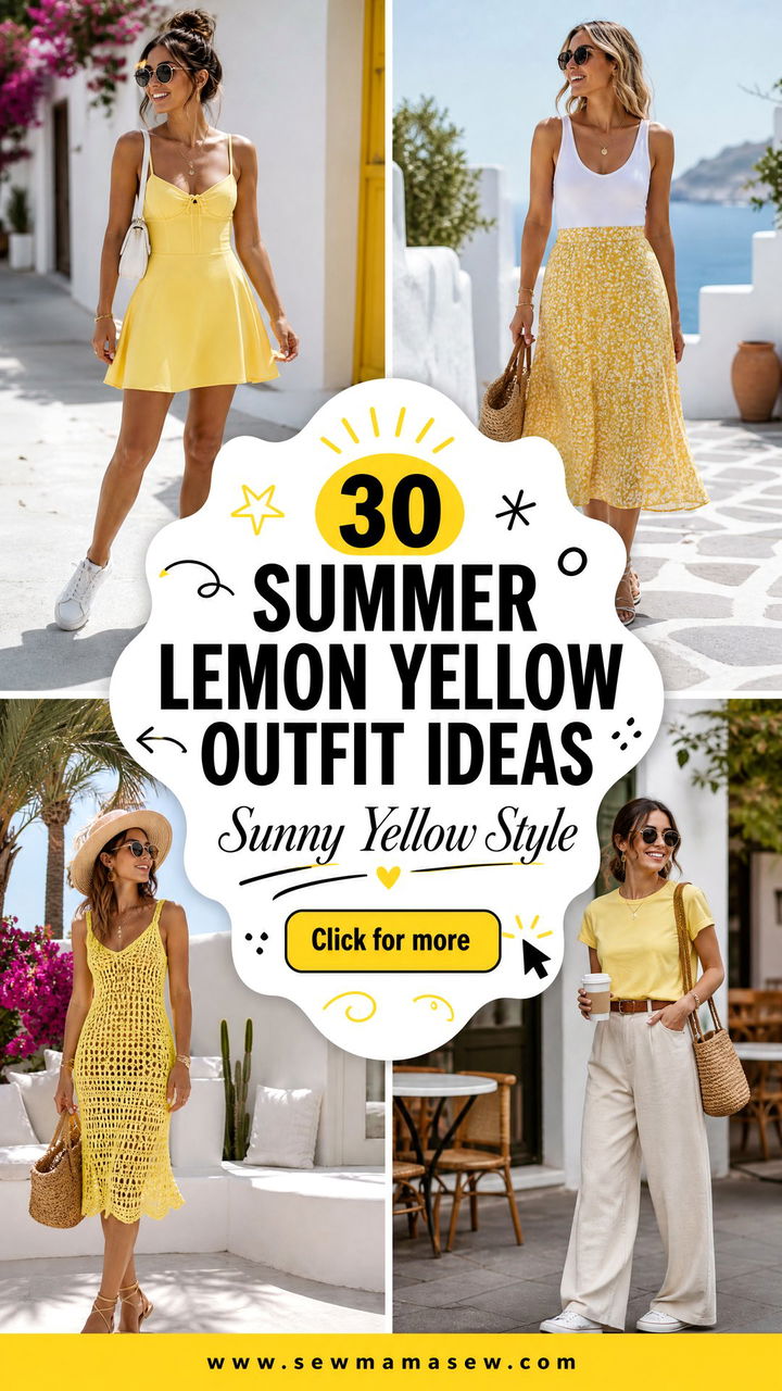 30 Summer Lemon Yellow Outfit Ideas for Sunny Style - 30 Summer Lemon Yellow Outfit Ideas for Sunny Style