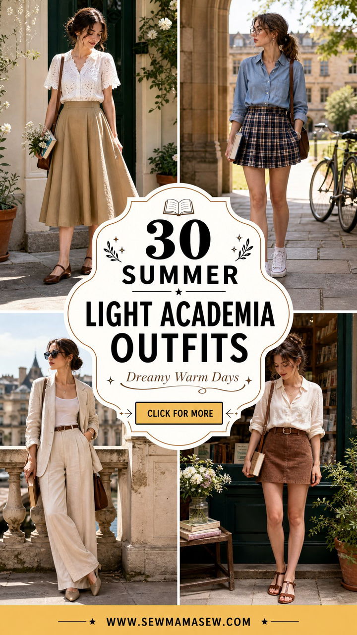 30 Summer Light Academia Outfits for Dreamy Warm Days - 30 Summer Light Academia Outfits for Dreamy Warm Days