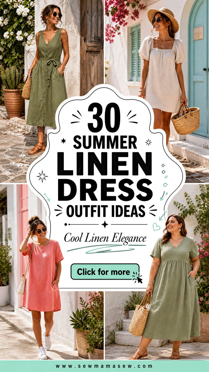 30 Summer Linen Dress Outfit Ideas for Cool Elegance - 30 Summer Linen Dress Outfit Ideas for Cool Elegance