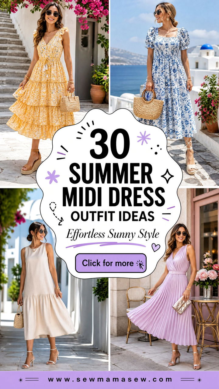 30 Summer Midi Dress Outfit Ideas for Effortless Style - 30 Summer Midi Dress Outfit Ideas for Effortless Style