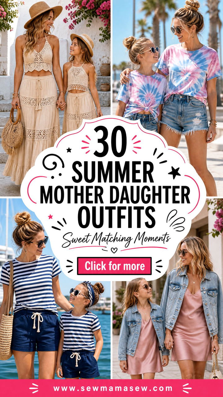 30 Summer Mother Daughter Outfits for Sweet Matching Looks - 30 Summer Mother Daughter Outfits for Sweet Matching Looks