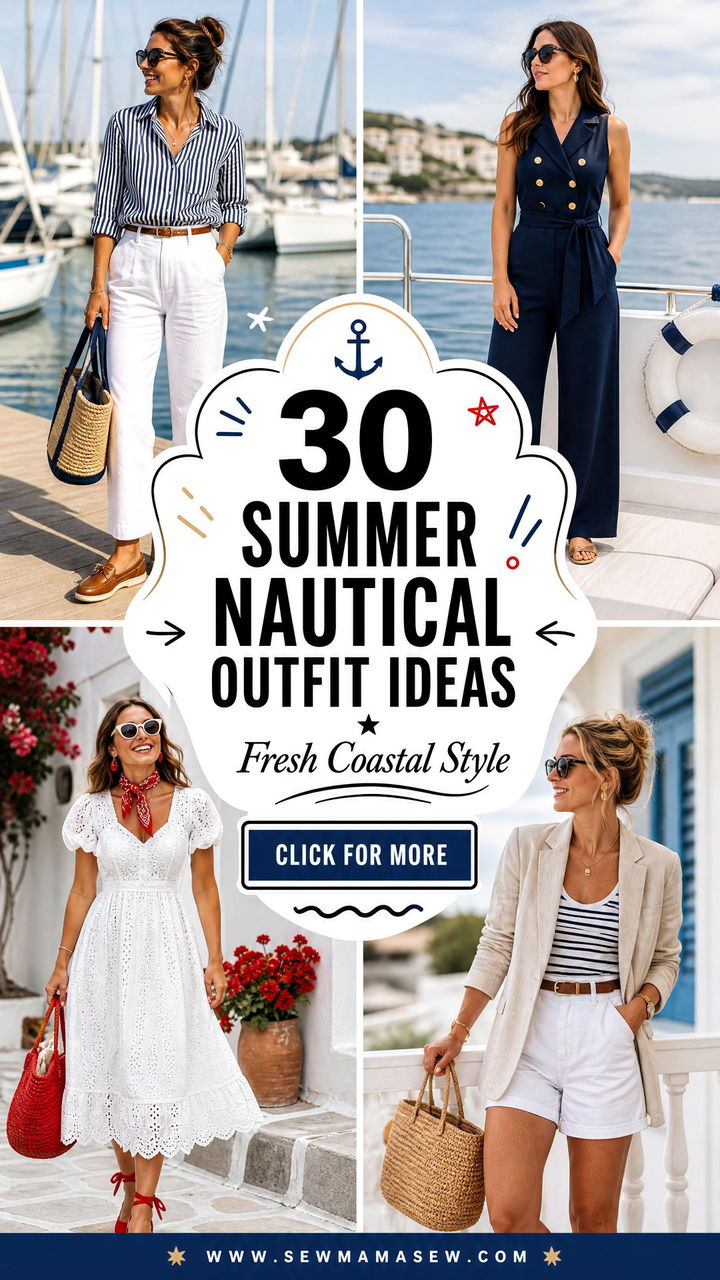 30 Summer Nautical Outfit Ideas for Fresh Coastal Style - 30 Summer Nautical Outfit Ideas for Fresh Coastal Style