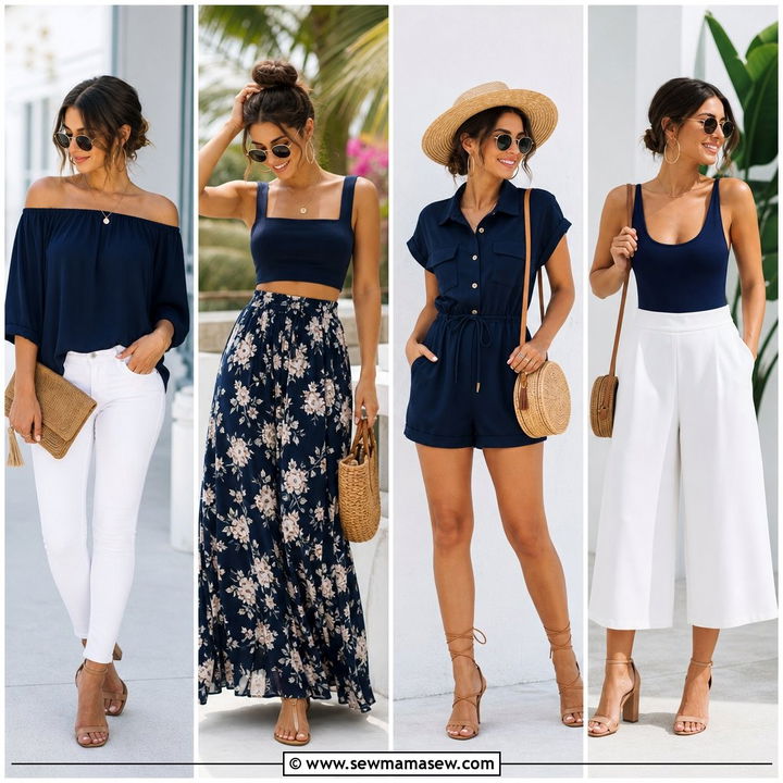 30 Summer Navy Outfit Ideas for Classic Coastal Style