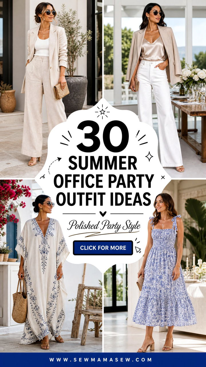 30 Summer Office Party Outfit Ideas for Polished Style - 30 Summer Office Party Outfit Ideas for Polished Style