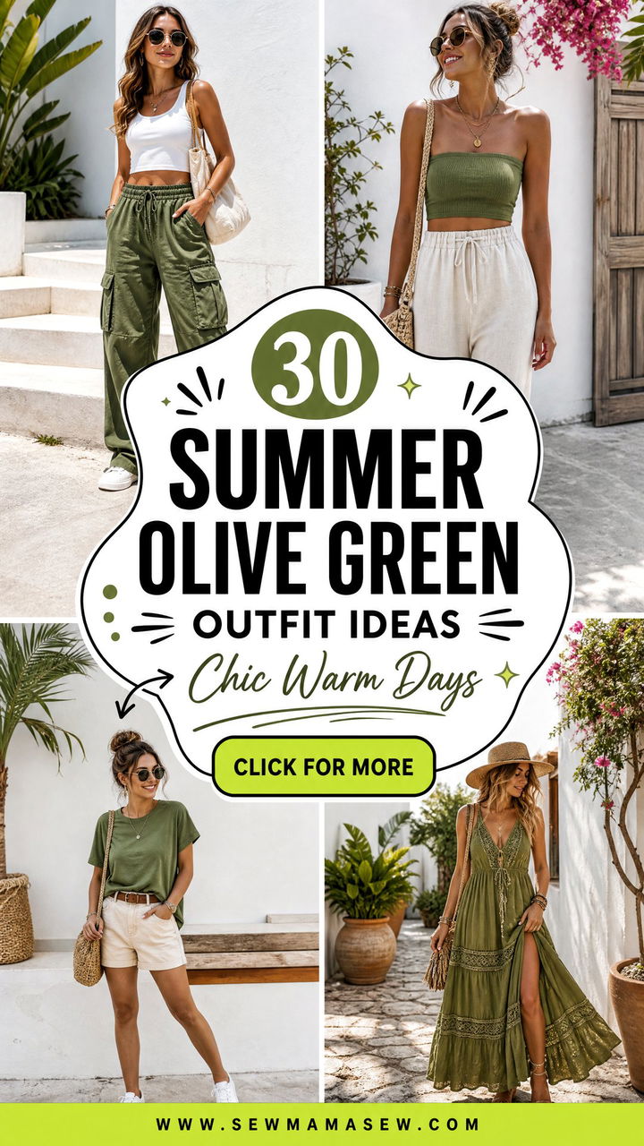 30 Summer Olive Green Outfit Ideas for Chic Warm Days - 30 Summer Olive Green Outfit Ideas for Chic Warm Days