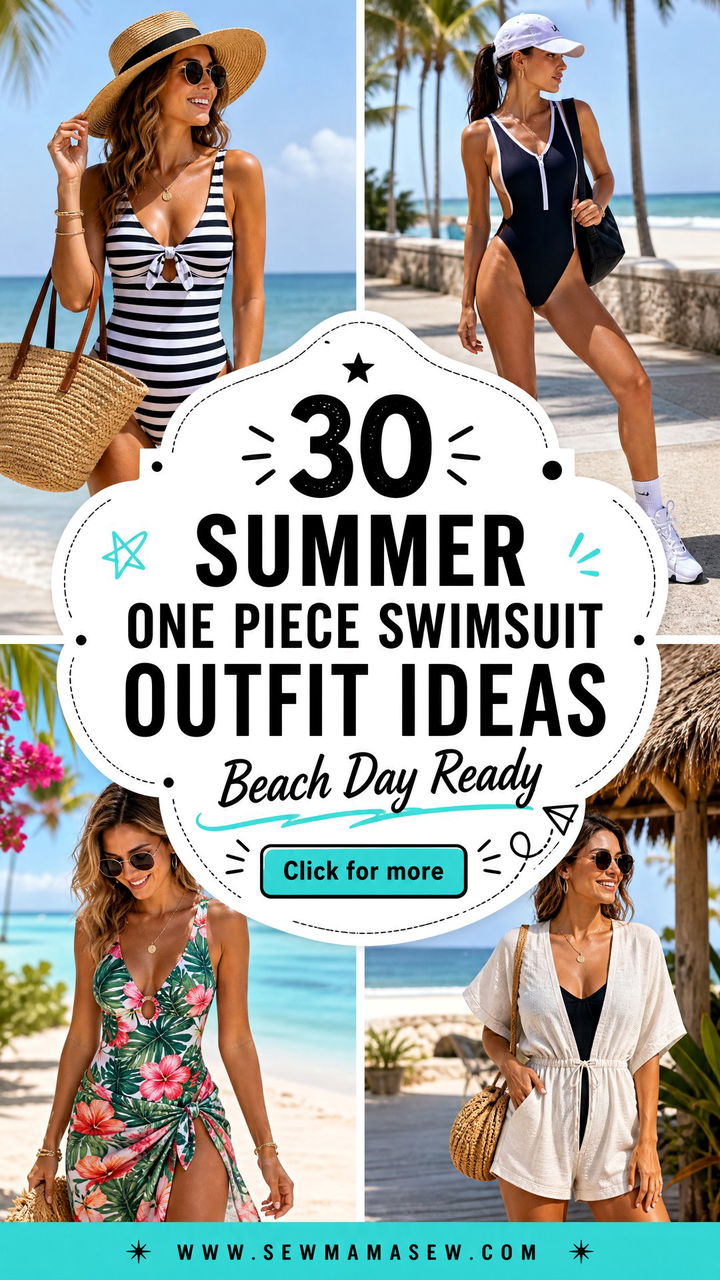 30 Summer One Piece Swimsuit Outfit Ideas for Beach Days - 30 Summer One Piece Swimsuit Outfit Ideas for Beach Days