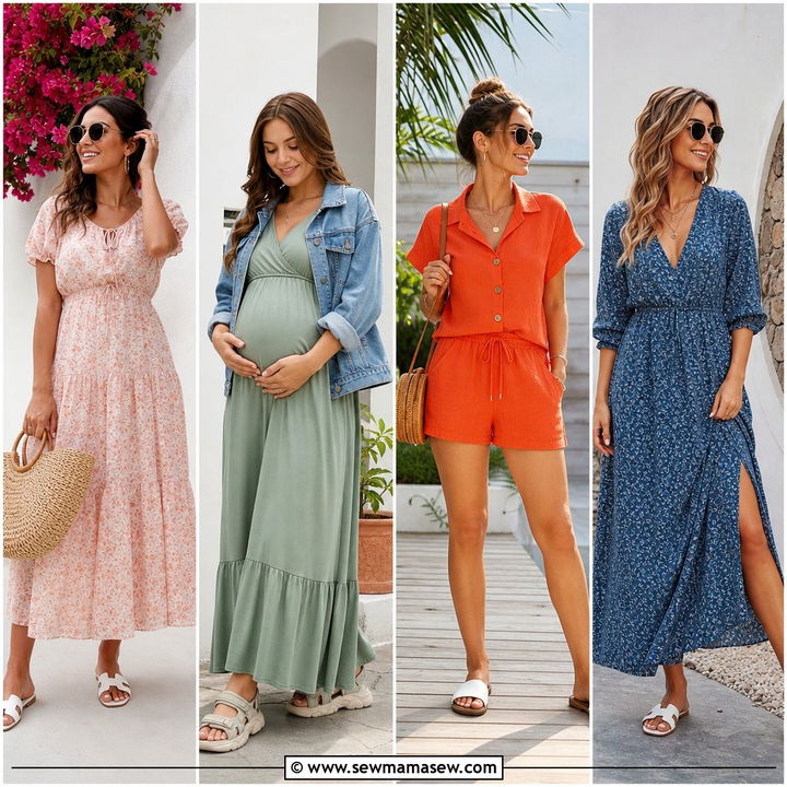 30 Summer Outfit Ideas for Postpartum Women to Feel Chic