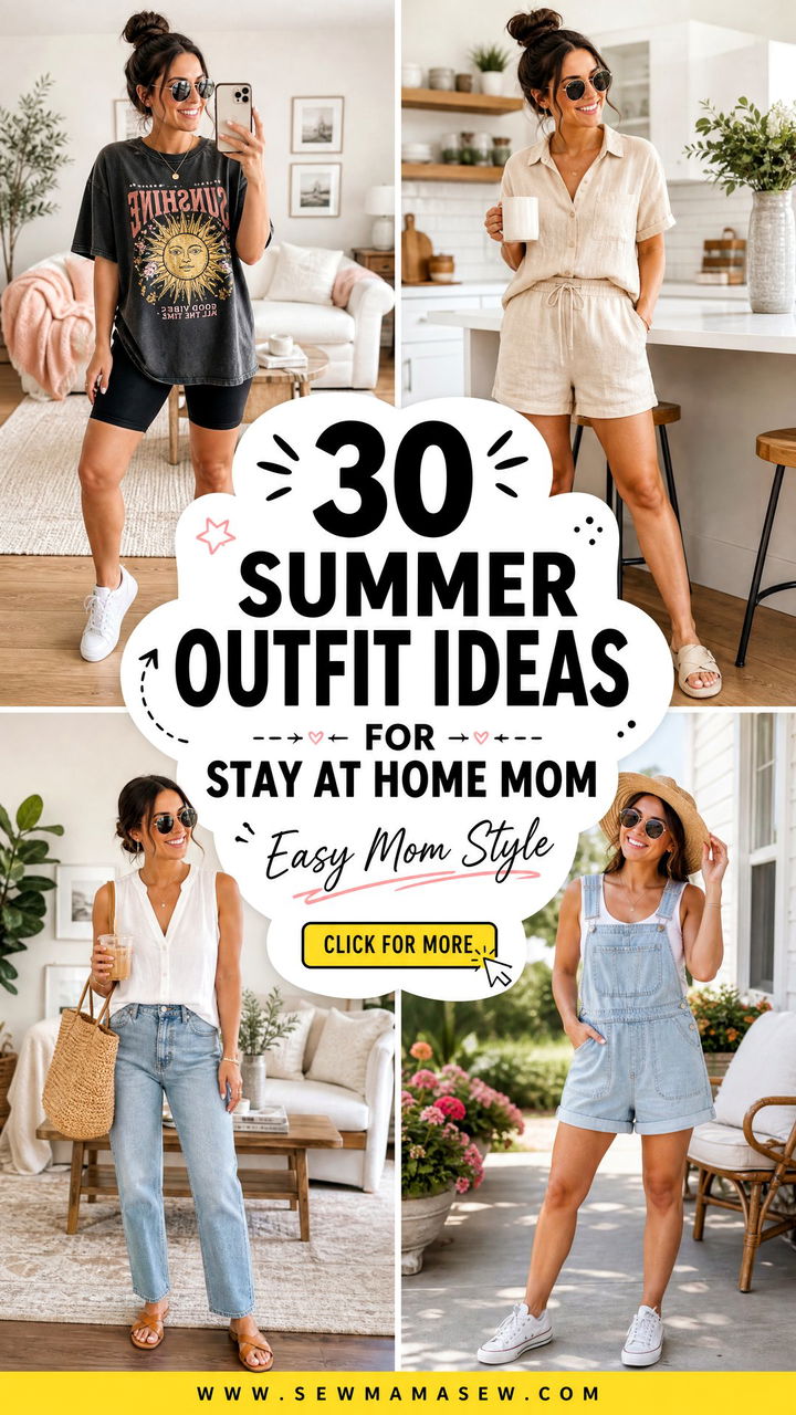 30 Summer Outfit Ideas for Stay at Home Mom Made Easy - 30 Summer Outfit Ideas for Stay at Home Mom, Made Easy