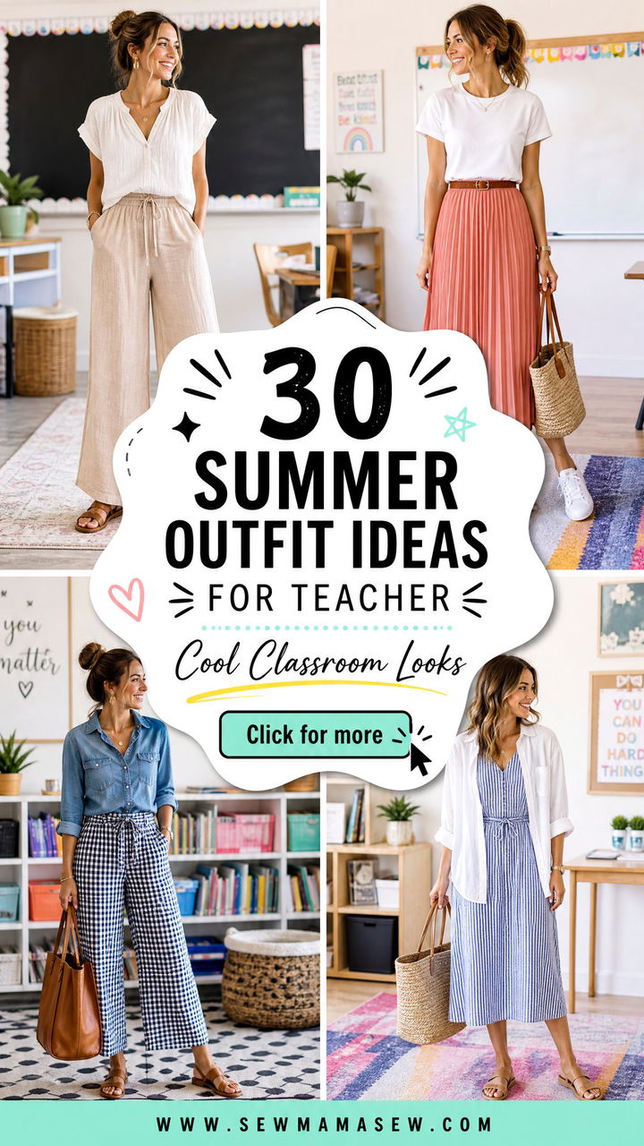 30 Summer Outfit Ideas for Teacher Cool Classroom Looks - 30 Summer Outfit Ideas for Teacher: Cool Classroom Looks