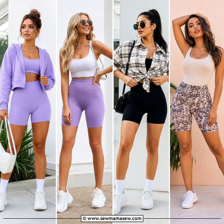 30 Summer Outfits With Biker Shorts: Sporty Chic Looks