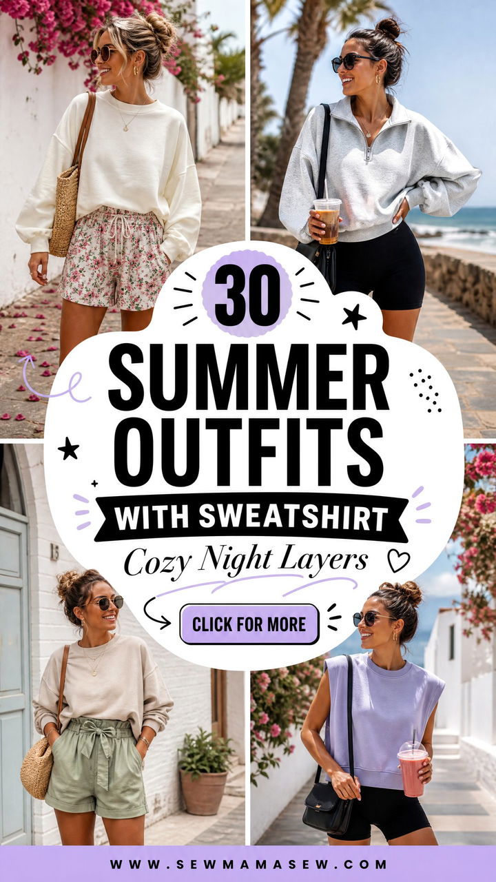 30 Summer Outfits With Sweatshirt Cozy Looks For Cool Nights - 30 Summer Outfits With Sweatshirt: Cozy Looks For Cool Nights