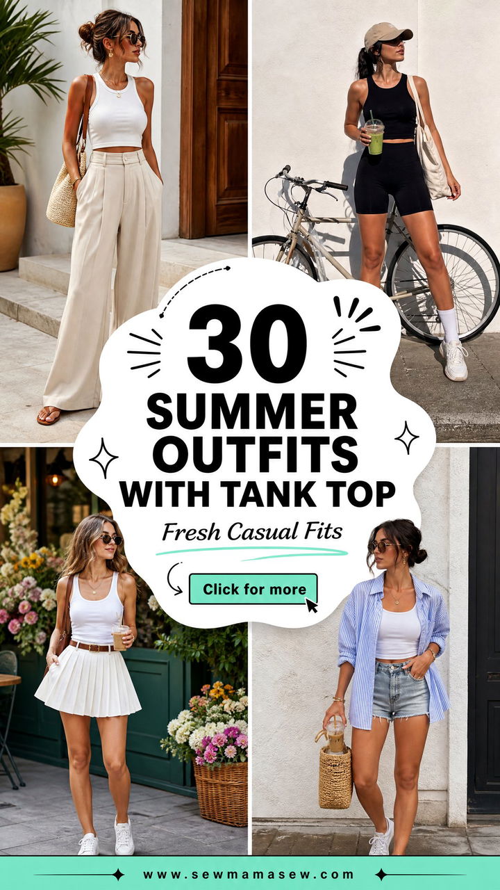 30 Summer Outfits With Tank Top Fresh Casual Looks To Copy - 30 Summer Outfits With Tank Top: Fresh Casual Looks To Copy