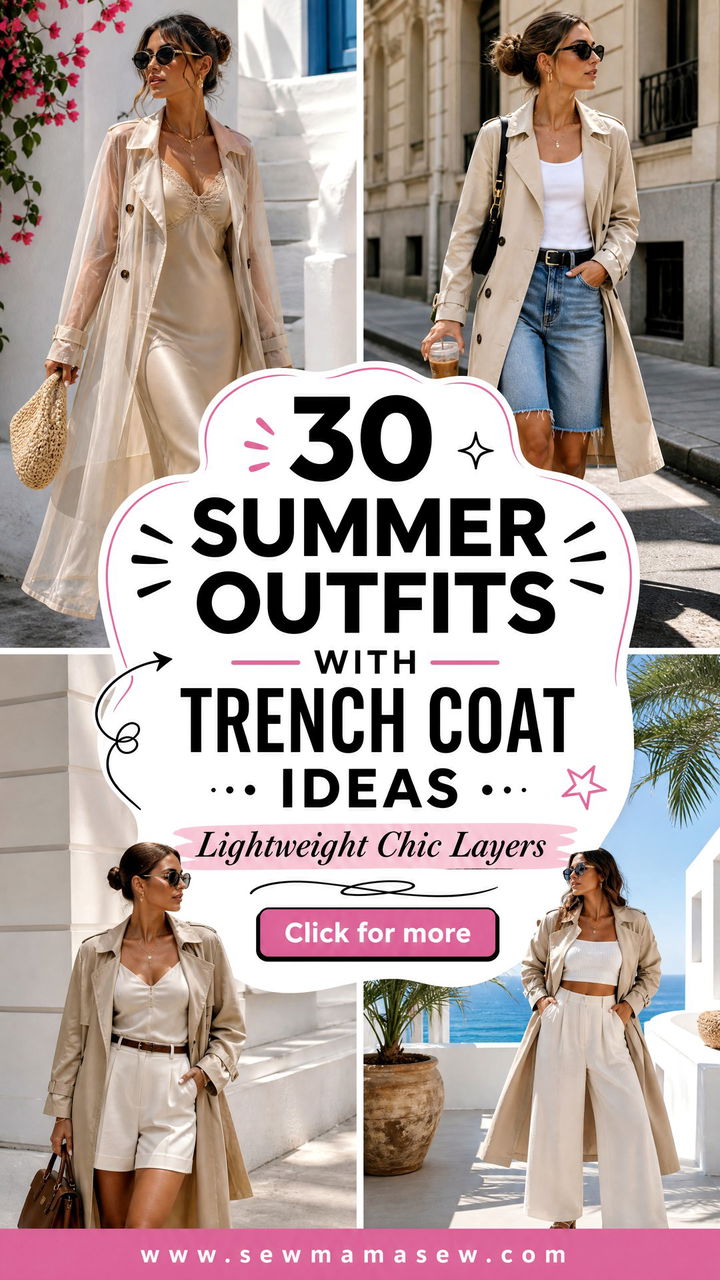 30 Summer Outfits With Trench Coat Lightweight Chic Ideas - 30 Summer Outfits With Trench Coat: Lightweight Chic Ideas