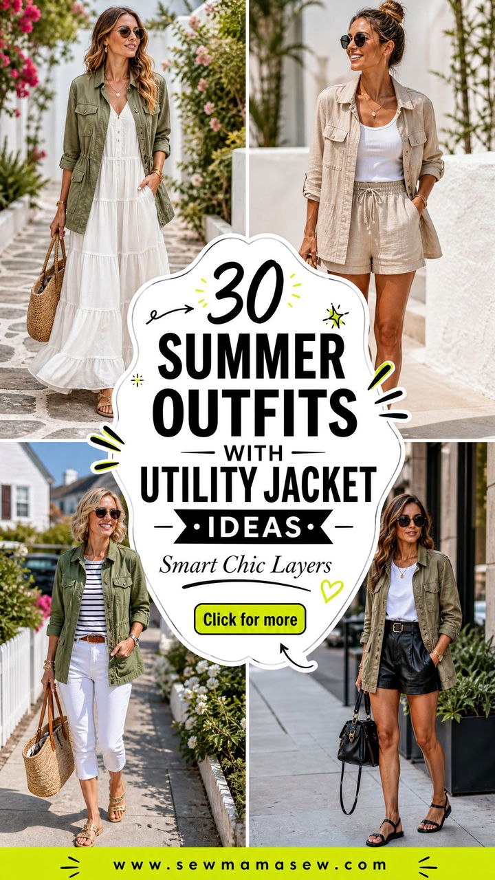 30 Summer Outfits With Utility Jacket Chic Layering Ideas - 30 Summer Outfits With Utility Jacket: Chic Layering Ideas