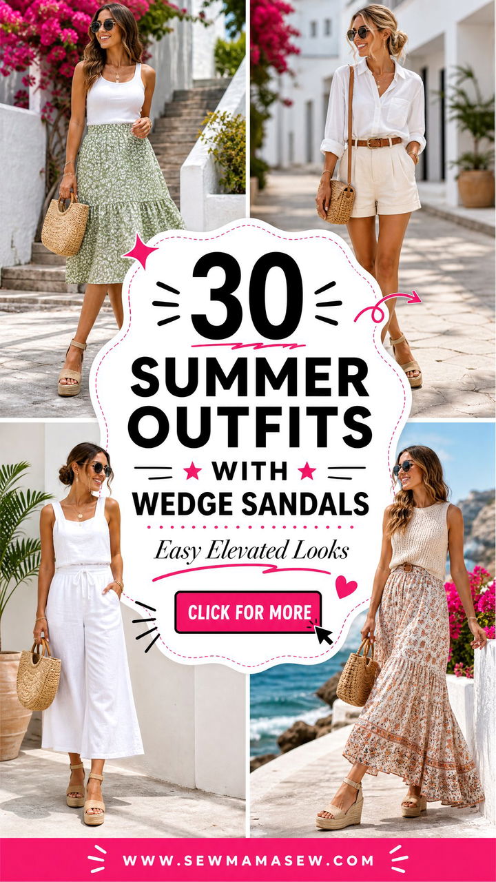 30 Summer Outfits With Wedge Sandals Easy Elevated Looks - 30 Summer Outfits With Wedge Sandals: Easy Elevated Looks