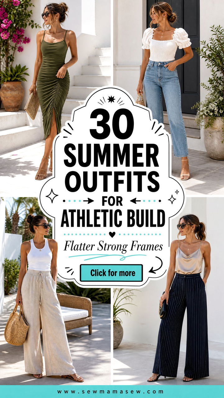 30 Summer Outfits for Athletic Build to Flatter Strong Frames - 30 Summer Outfits for Athletic Build to Flatter Strong Frames