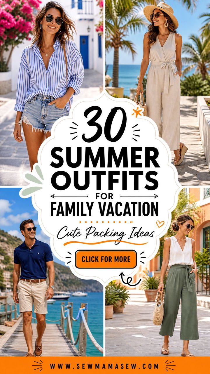 30 Summer Outfits for Family Vacation Cute Packing Ideas - 30 Summer Outfits for Family Vacation: Cute Packing Ideas
