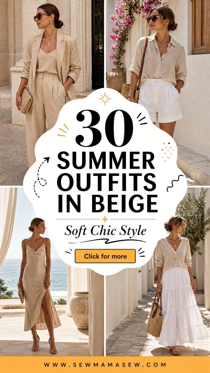 30 Summer Outfits in Beige for Soft Chic Warm-Weather Style - 30 Summer Outfits in Beige for Soft, Chic Warm-Weather Style