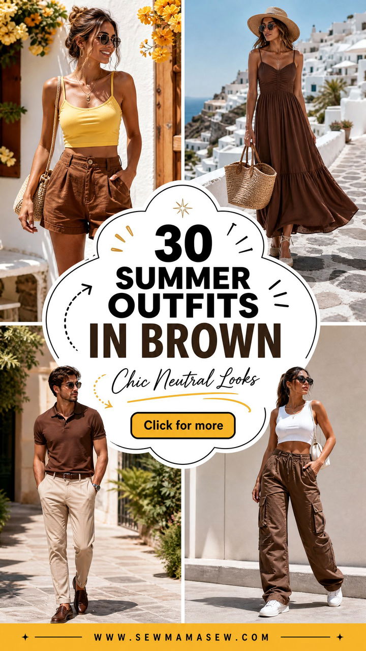 30 Summer Outfits in Brown Chic Neutral Looks to Try - 30 Summer Outfits in Brown: Chic Neutral Looks to Try