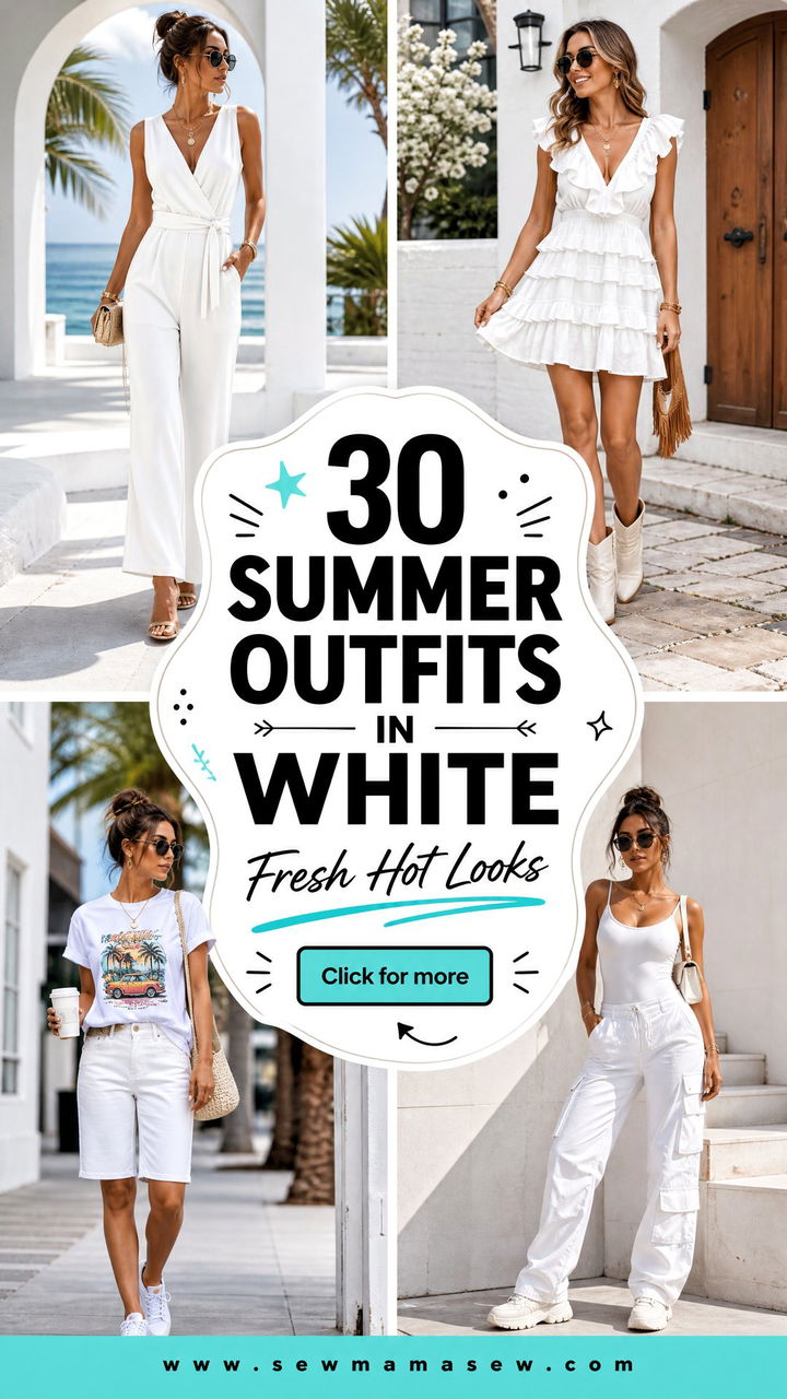 30 Summer Outfits in White Fresh Chic Looks for Hot Days - 30 Summer Outfits in White: Fresh Chic Looks for Hot Days