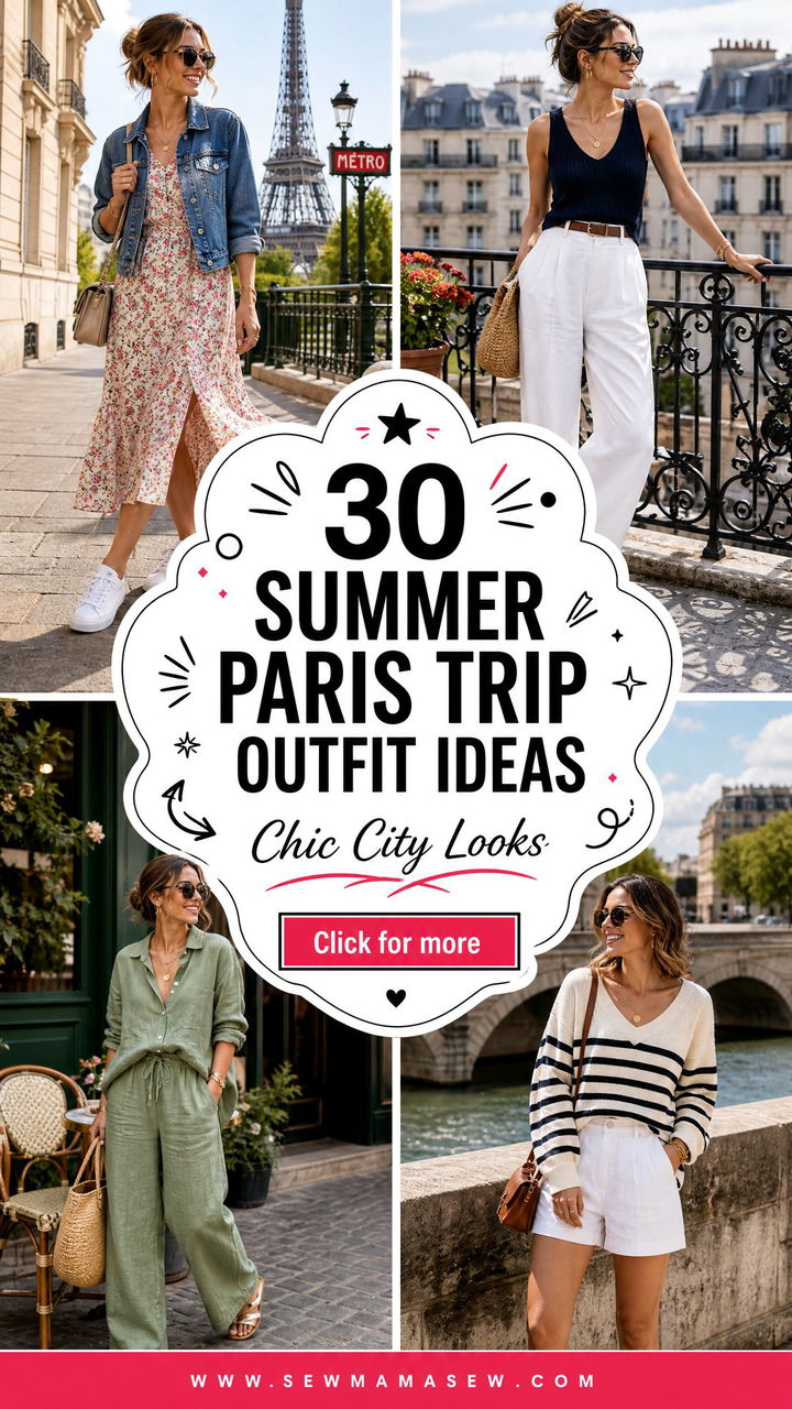 30 Summer Paris Trip Outfit Ideas for Chic City Looks - 30 Summer Paris Trip Outfit Ideas for Chic City Looks