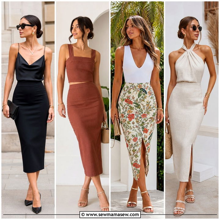 30 Summer Pencil Skirt Outfit Ideas for Polished Work Looks