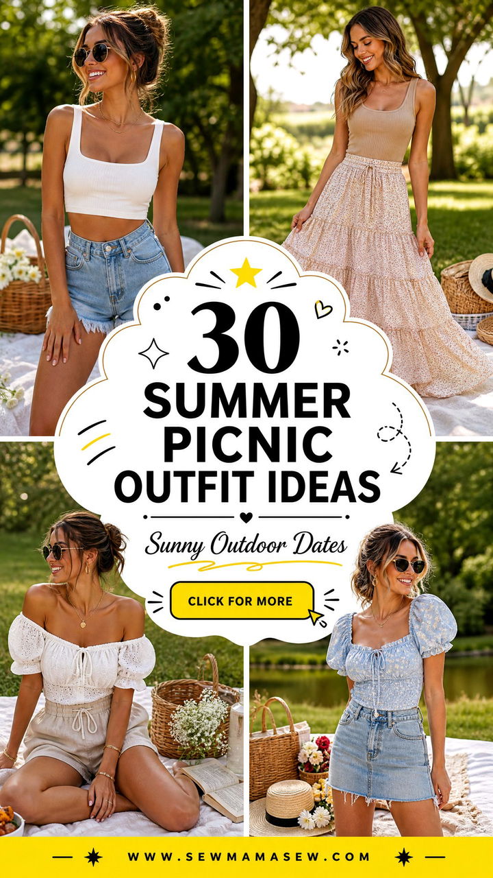 30 Summer Picnic Outfit Ideas for Cute Sunny Outdoor Dates - 30 Summer Picnic Outfit Ideas for Cute Sunny Outdoor Dates