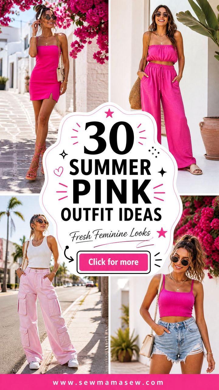 30 Summer Pink Outfit Ideas for Fresh Feminine Looks Now - 30 Summer Pink Outfit Ideas for Fresh Feminine Looks Now