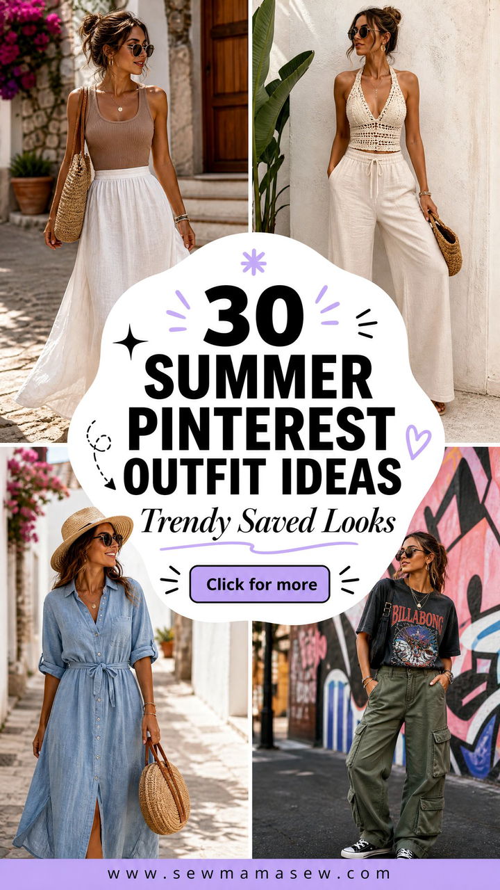 30 Summer Pinterest Outfit Ideas for Trendy Saved Looks - 30 Summer Pinterest Outfit Ideas for Trendy Saved Looks