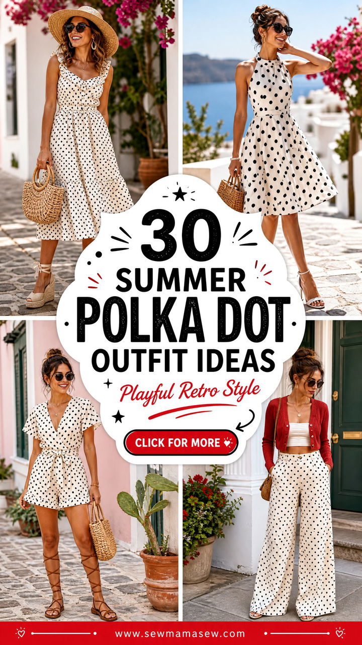 30 Summer Polka Dot Outfit Ideas for Playful Retro Style - 30 Summer Polka Dot Outfit Ideas for Playful Retro Style