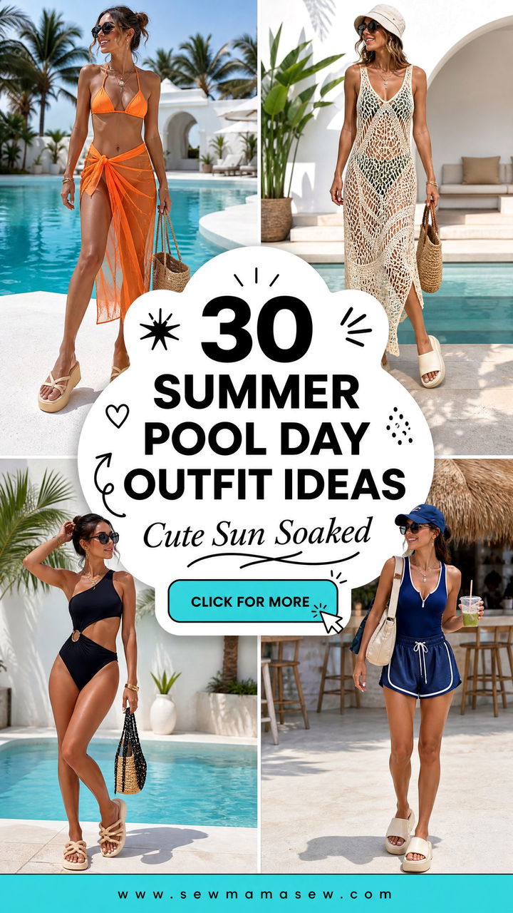 30 Summer Pool Day Outfit Ideas for Cute Sun-Soaked Style - 30 Summer Pool Day Outfit Ideas for Cute Sun-Soaked Style