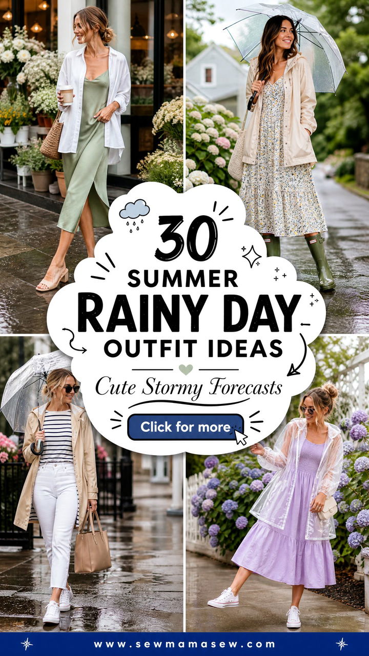 30 Summer Rainy Day Outfit Ideas for Cute Stormy Forecasts - 30 Summer Rainy Day Outfit Ideas for Cute Stormy Forecasts