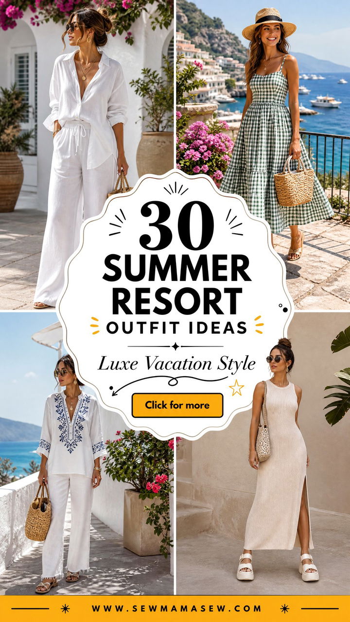 30 Summer Resort Outfit Ideas for Luxe Vacation Style Looks - 30 Summer Resort Outfit Ideas for Luxe Vacation Style Looks