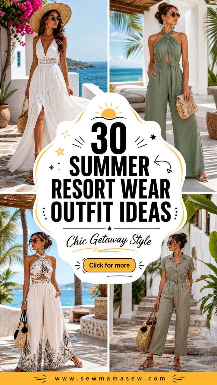 30 Summer Resort Wear Outfit Ideas for Chic Getaway Style - 30 Summer Resort Wear Outfit Ideas for Chic Getaway Style
