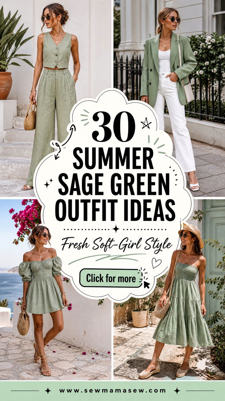 30 Summer Sage Green Outfit Ideas for Fresh Soft-Girl Style - 30 Summer Sage Green Outfit Ideas for Fresh Soft-Girl Style