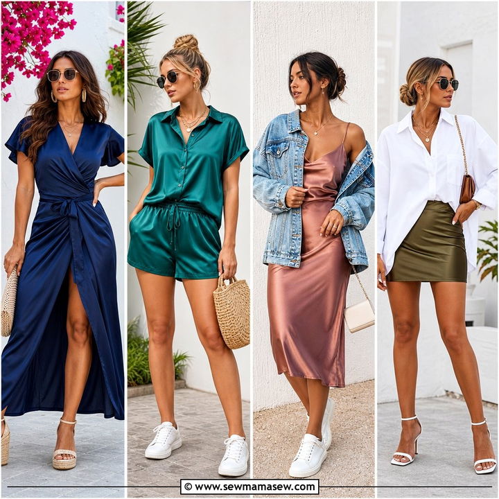 30 Summer Satin Outfits for Elegant Warm-Weather Nights