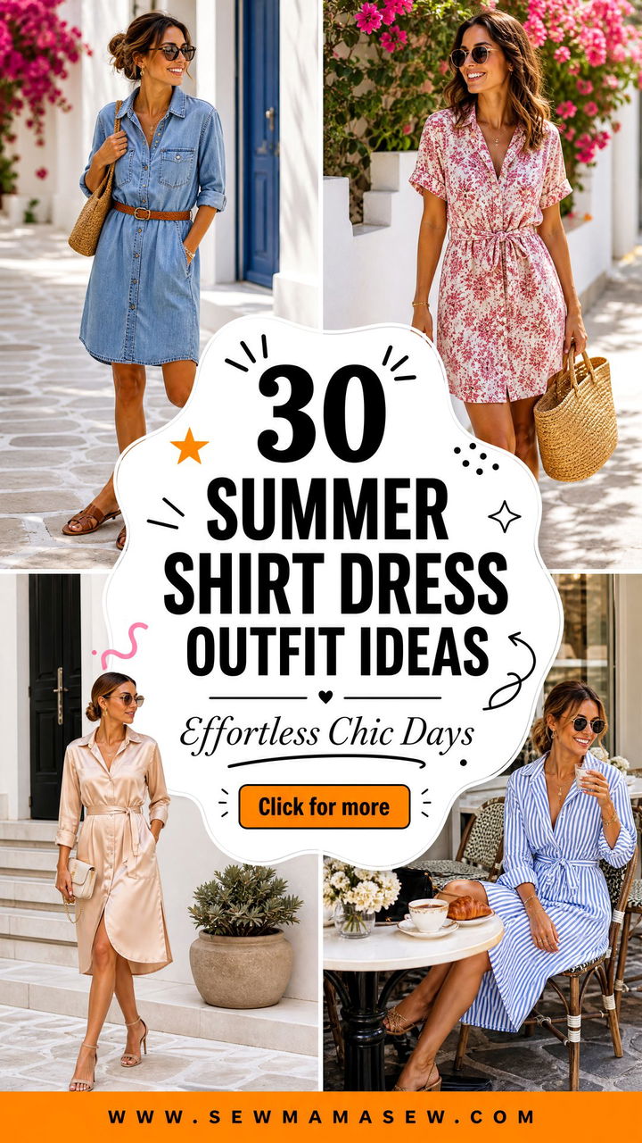 30 Summer Shirt Dress Outfit Ideas for Effortless Chic Days - 30 Summer Shirt Dress Outfit Ideas for Effortless Chic Days