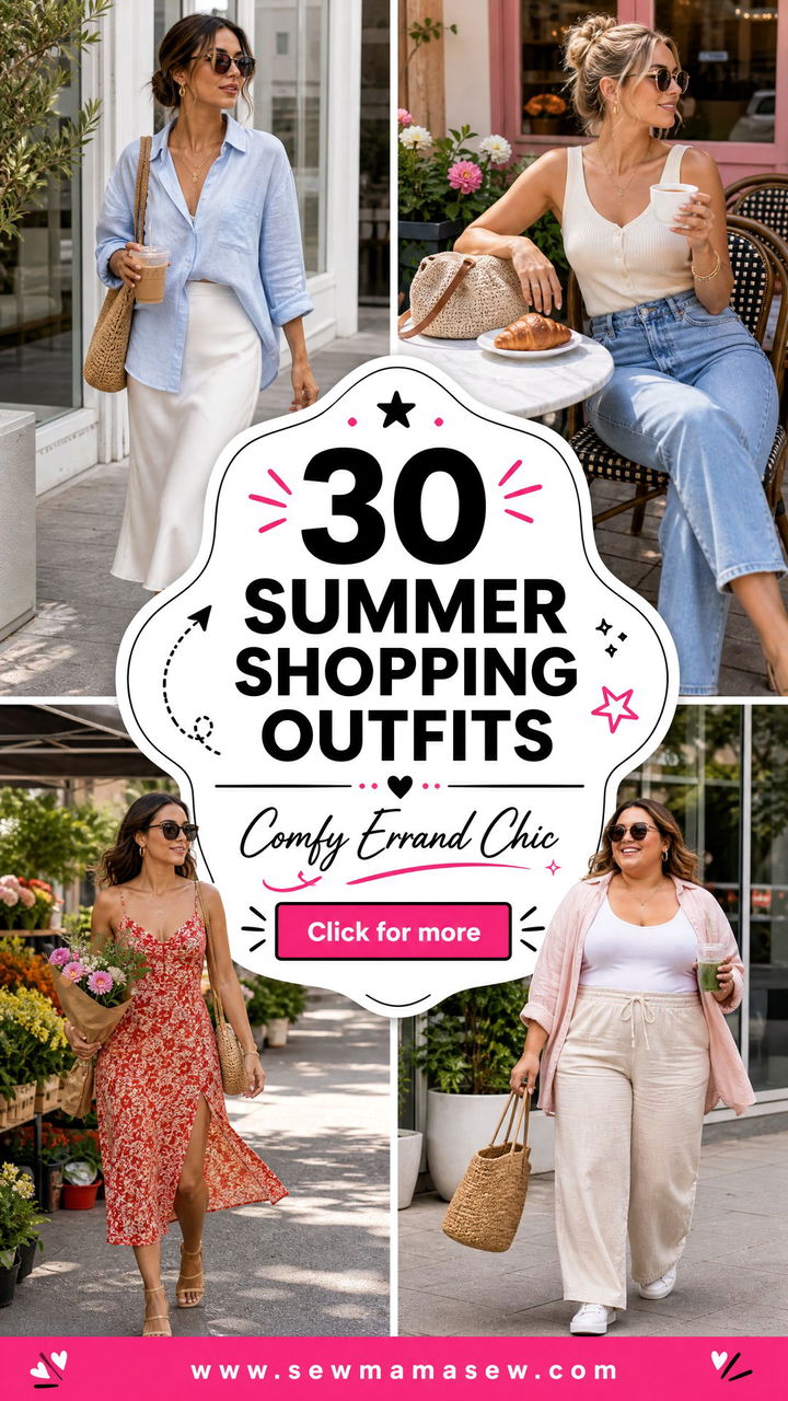 30 Summer Shopping Outfits for Comfy Chic Errand Days Out - 30 Summer Shopping Outfits for Comfy Chic Errand Days Out