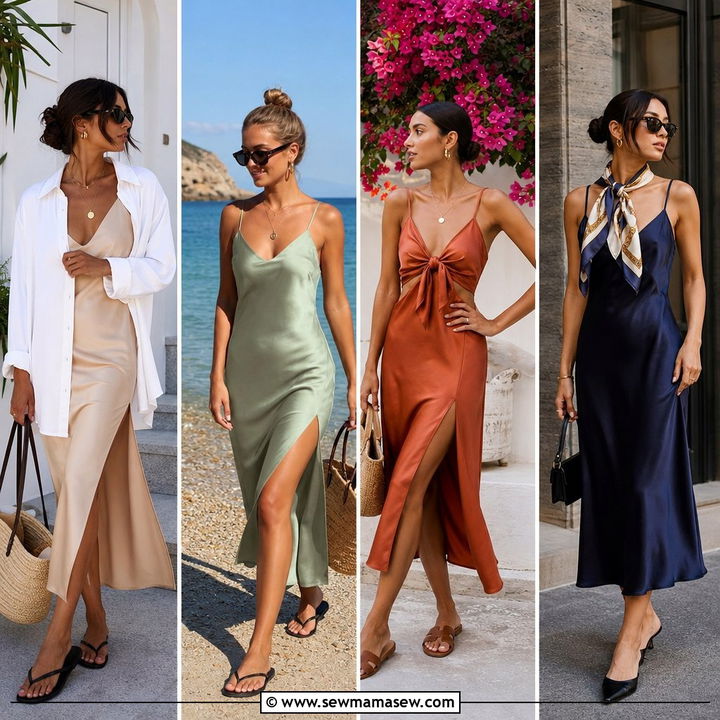 30 Summer Slip Dress Outfit Ideas for Cool Minimalist Looks