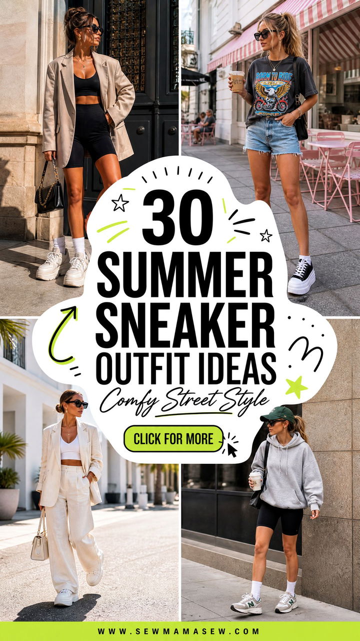 30 Summer Sneaker Outfit Ideas for Comfy Street Style - 30 Summer Sneaker Outfit Ideas for Comfy Street Style